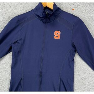 Antigua Jacket Womens Small Blue Lightweight Zip Up Athletic Rivalry Threads NEW
